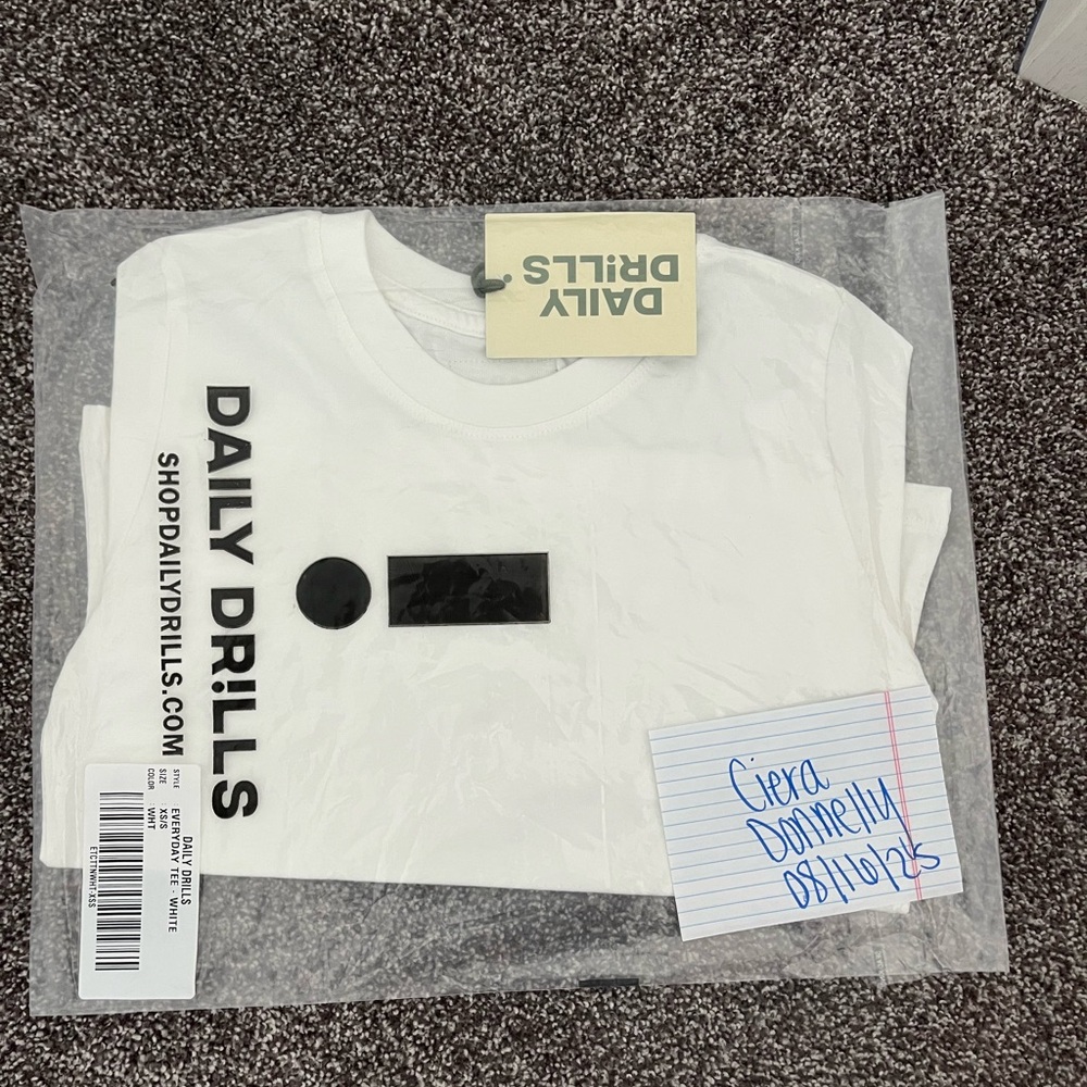 XS/S Daily Drills White Everyday Tee